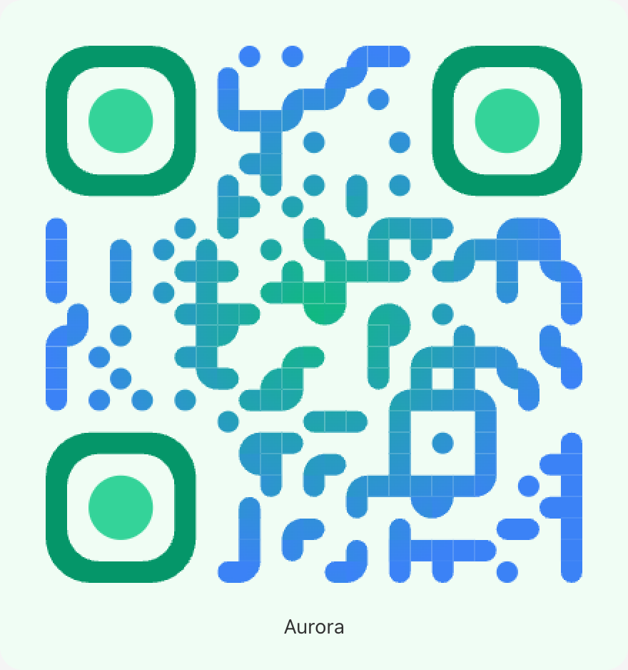 Aurora QR code style