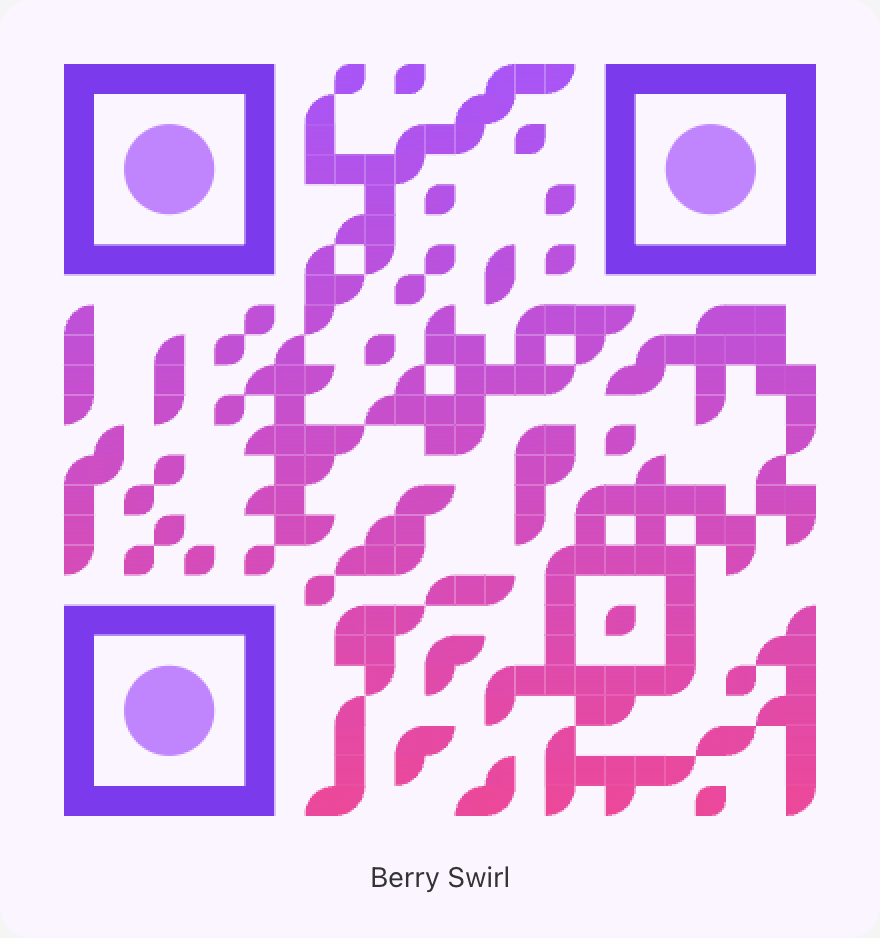 Berry Swirl QR code style