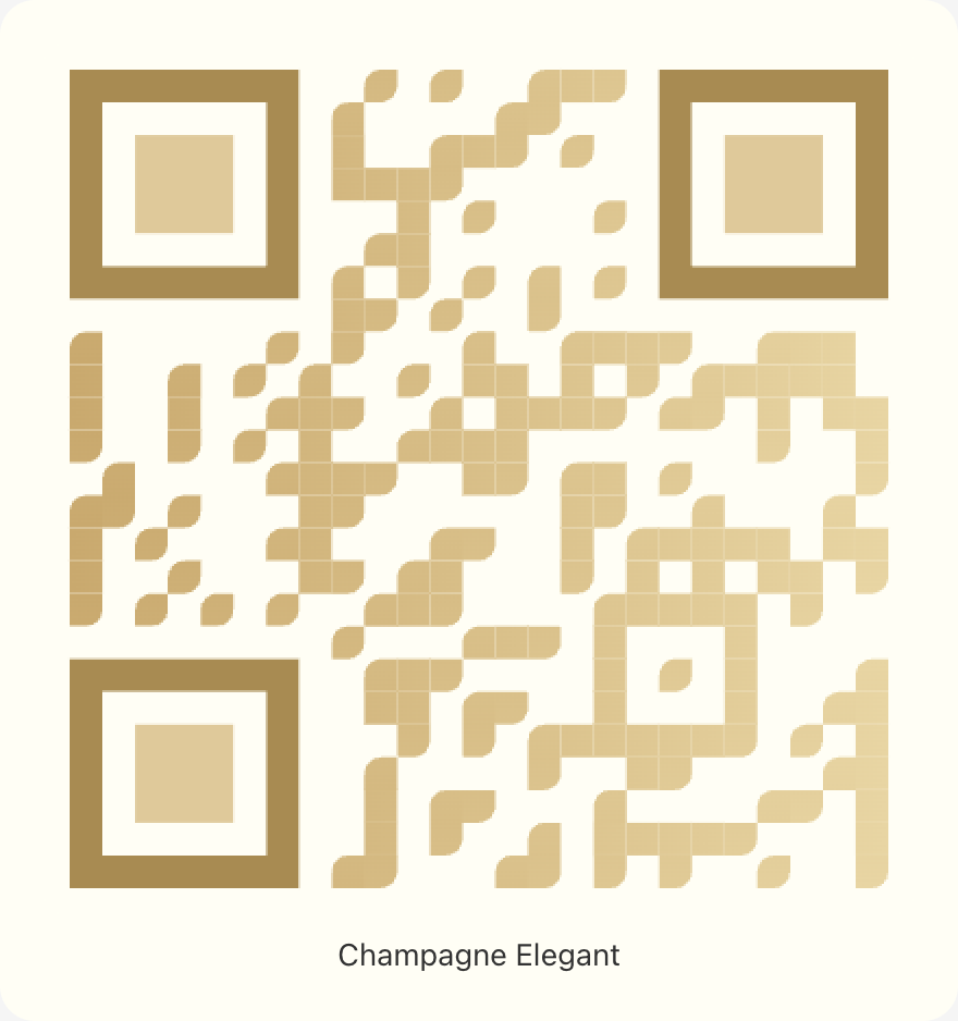 Champagne Elegant QR code style