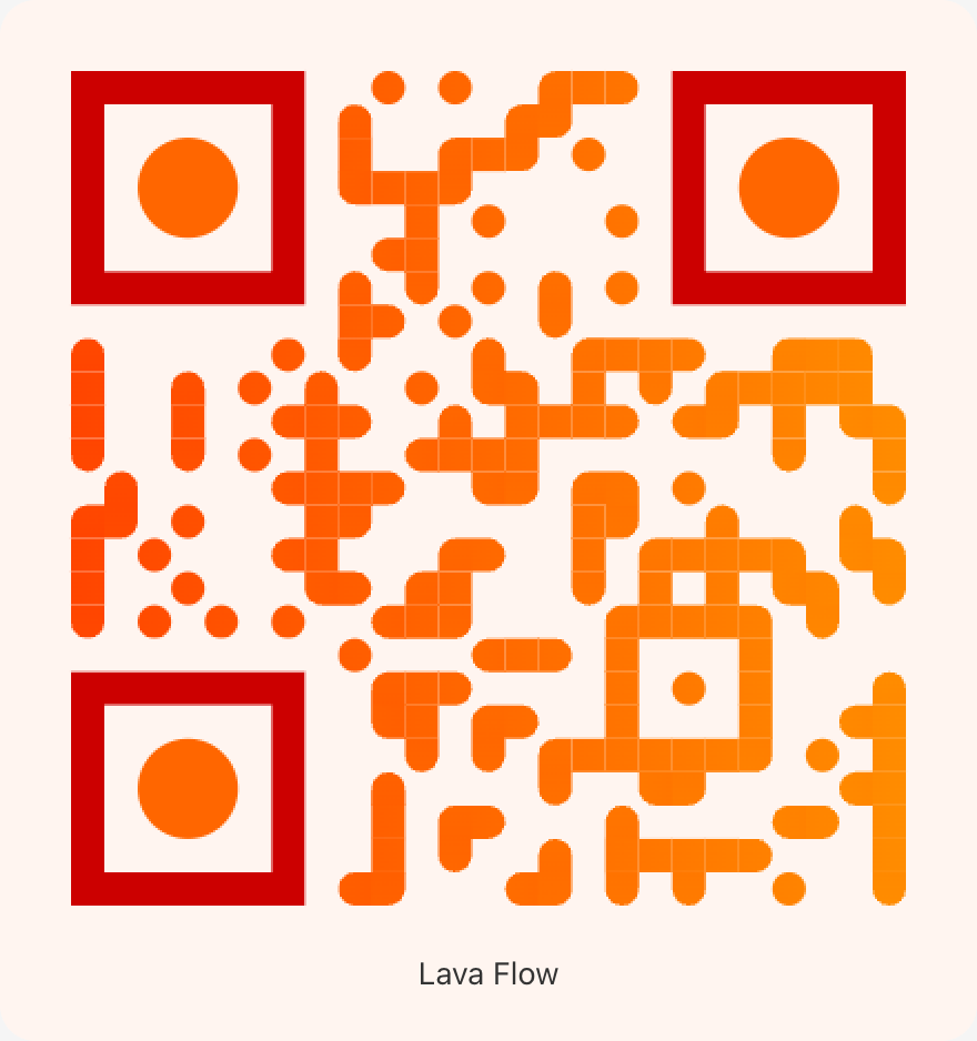 Lava Flow QR code style