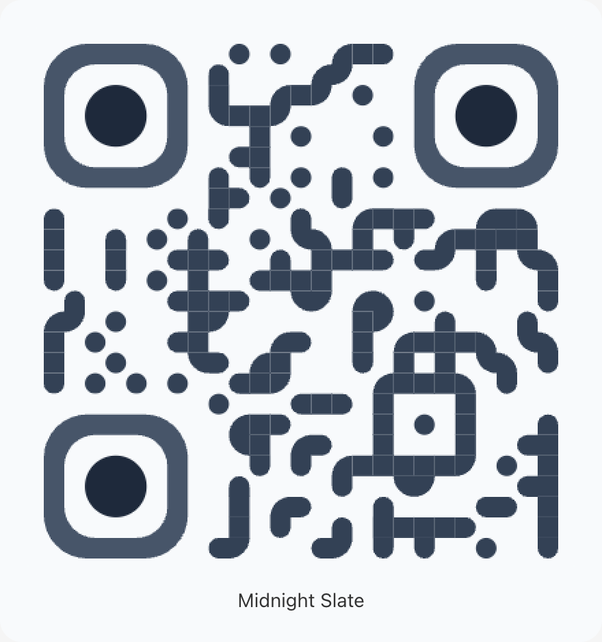 Midnight Slate QR code style