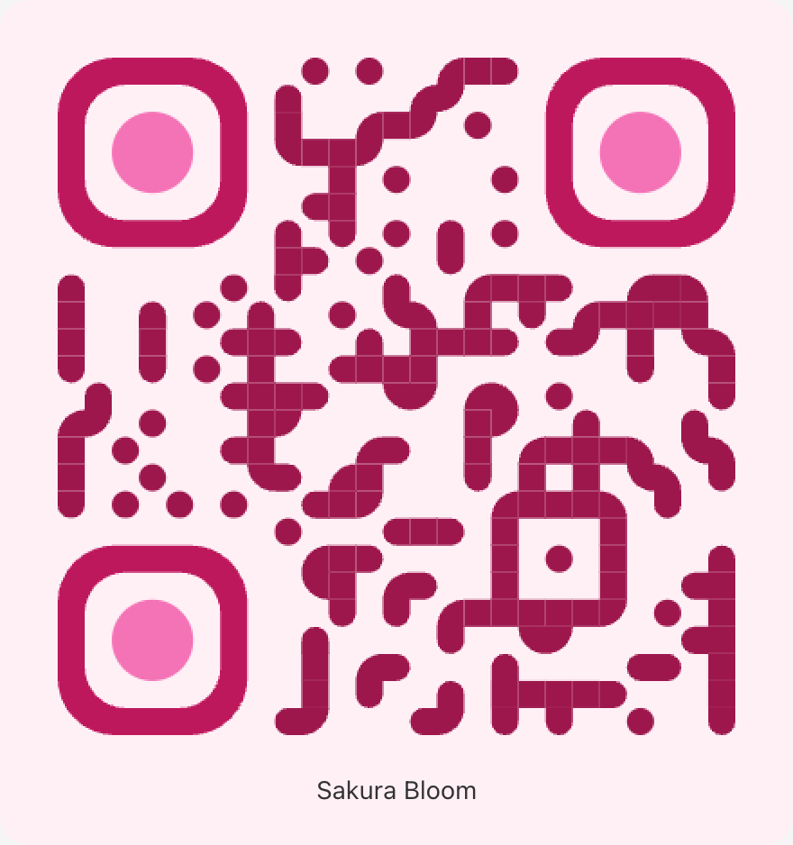 Sakura Bloom QR code style